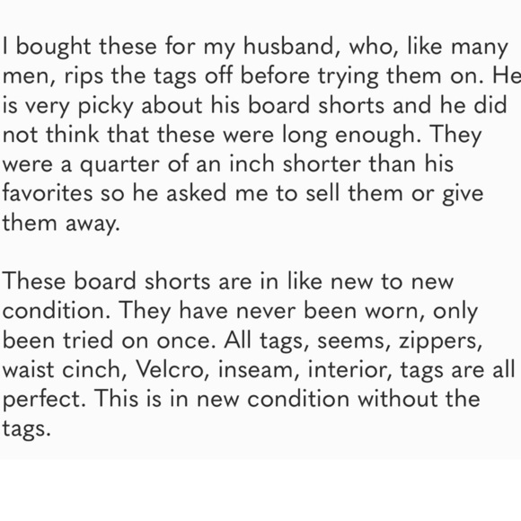 NWOT Salty Crew Men’s Sz 34” waist board shorts beach surf swim trunks - Picture 10 of 10